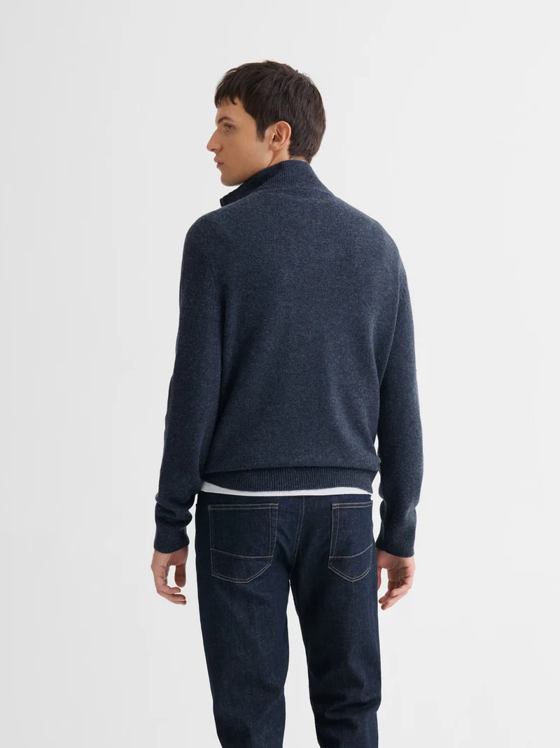 Pull col camionneur en laine mélangée