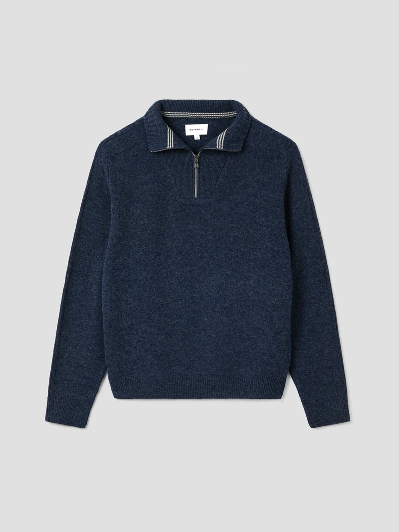 Pull col camionneur en laine mélangée