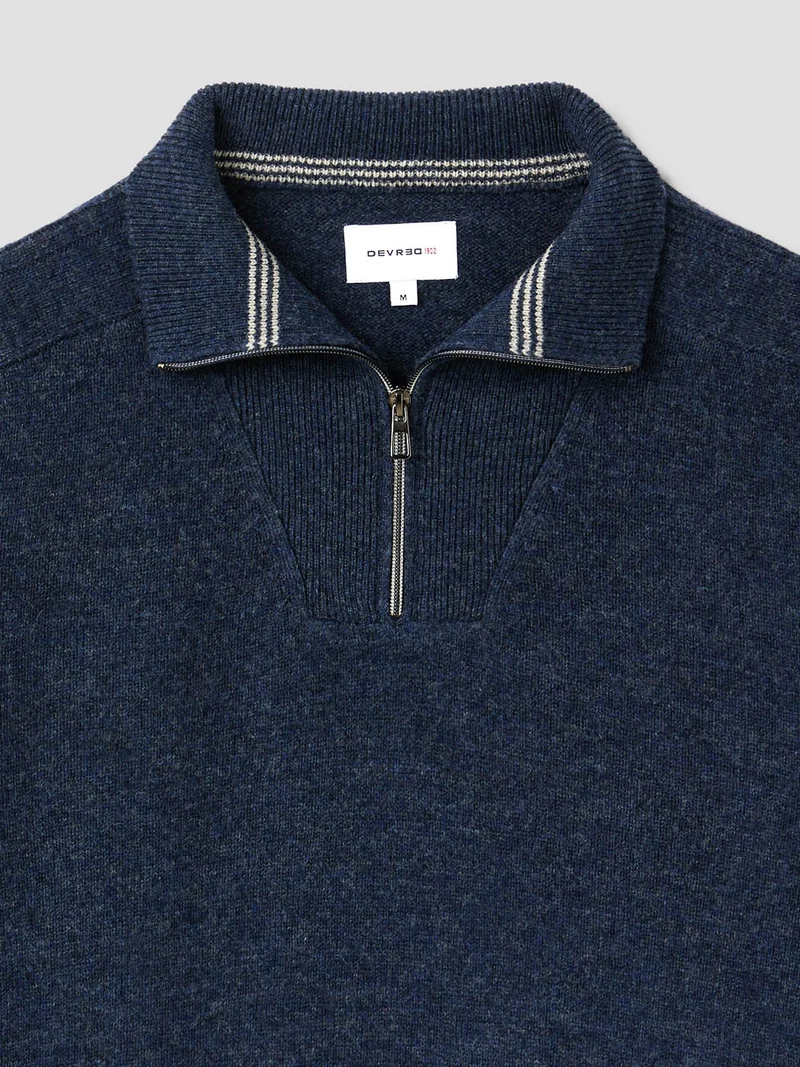 Pull col camionneur en laine mélangée