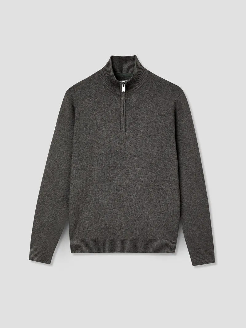 Pull col cheminée zippé