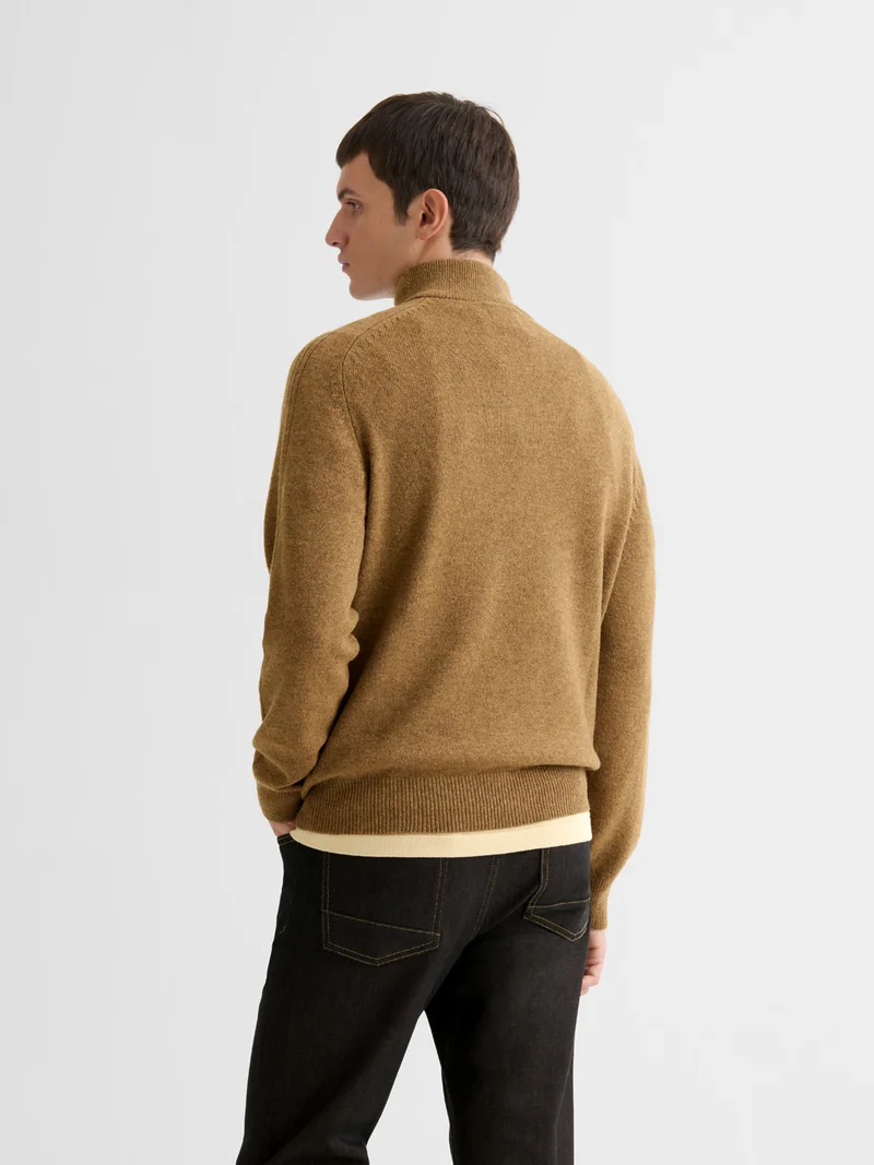Pull col camionneur en laine mélangée