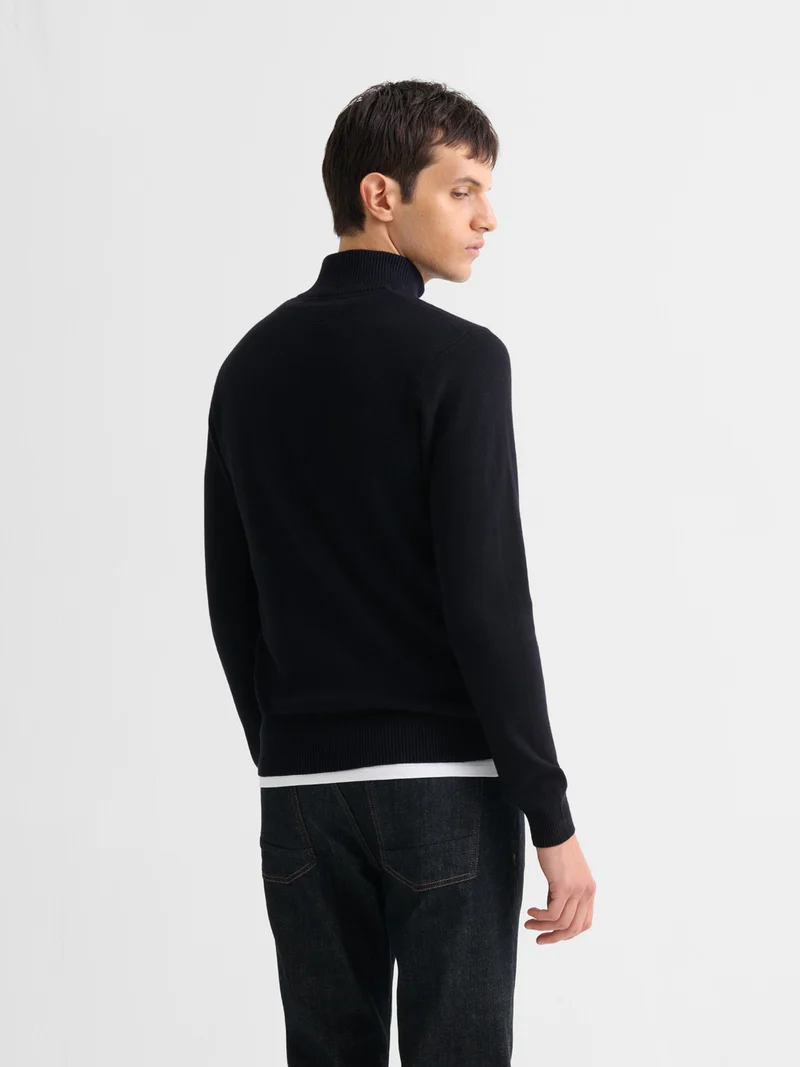 Pull col cheminée zippé