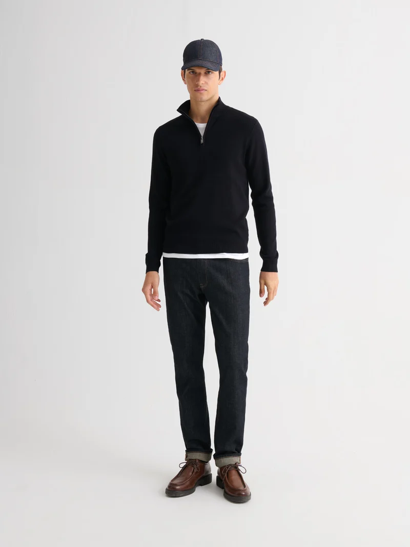 Pull col cheminée zippé