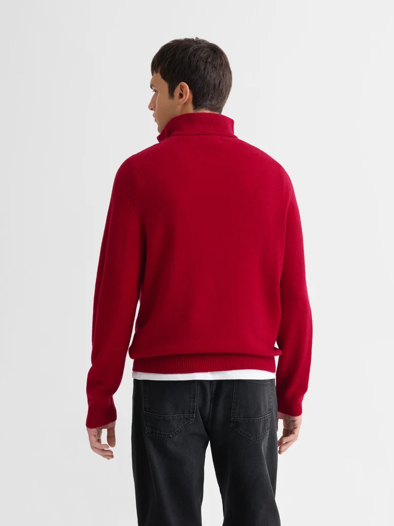 Pull col camionneur en laine mélangée