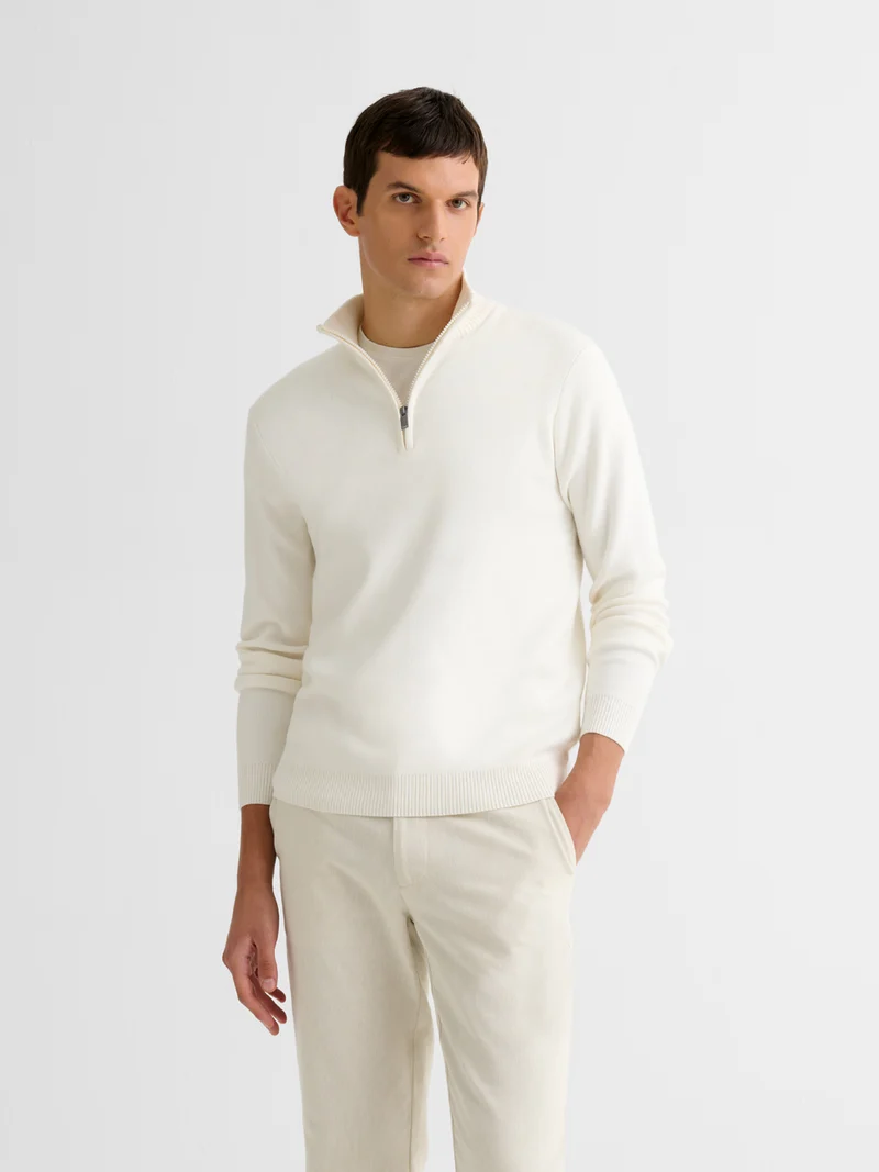 Pull col cheminée zippé