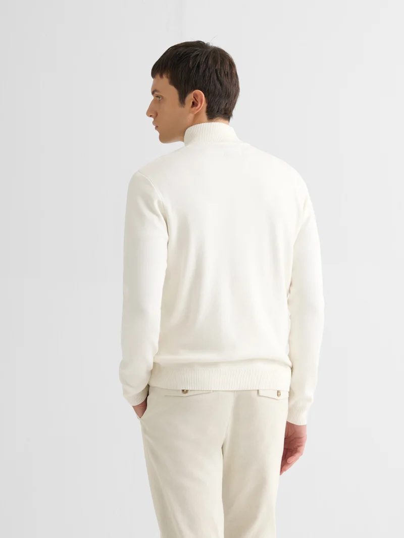 Pull col cheminée zippé