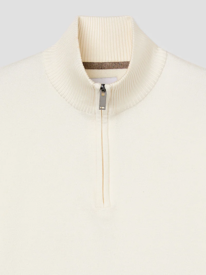 Pull col cheminée zippé