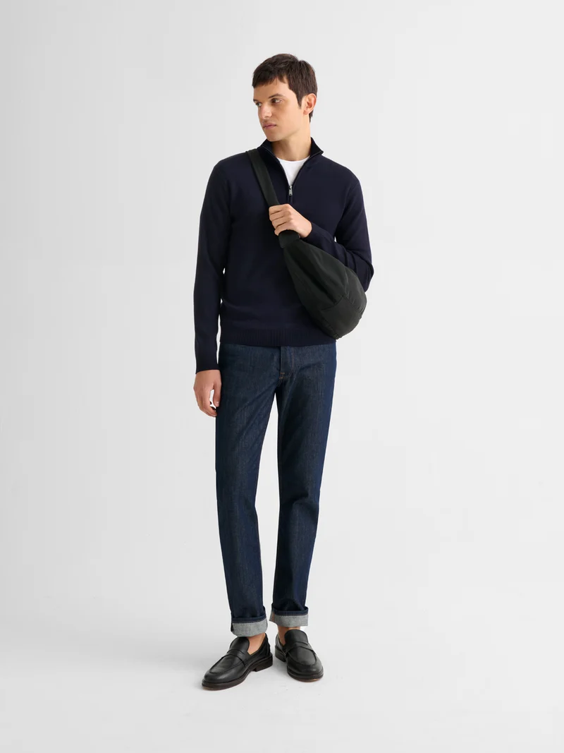 Pull col cheminée zippé