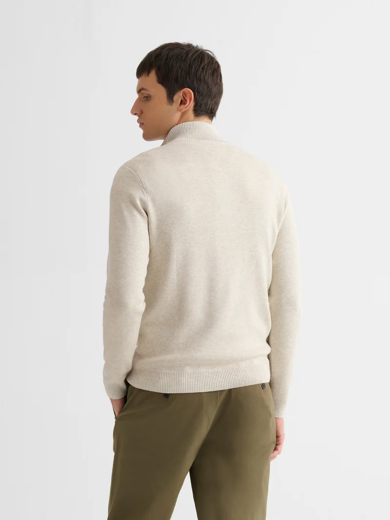 Pull col cheminée zippé
