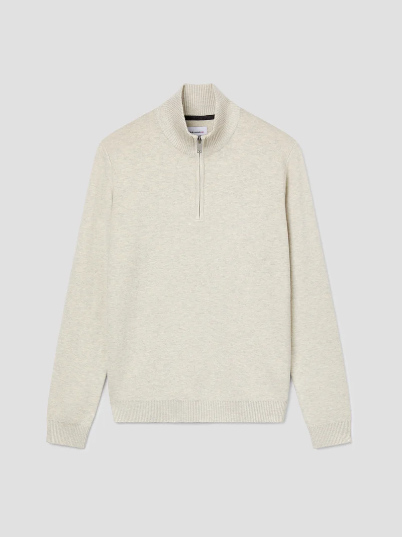 Pull col cheminée zippé