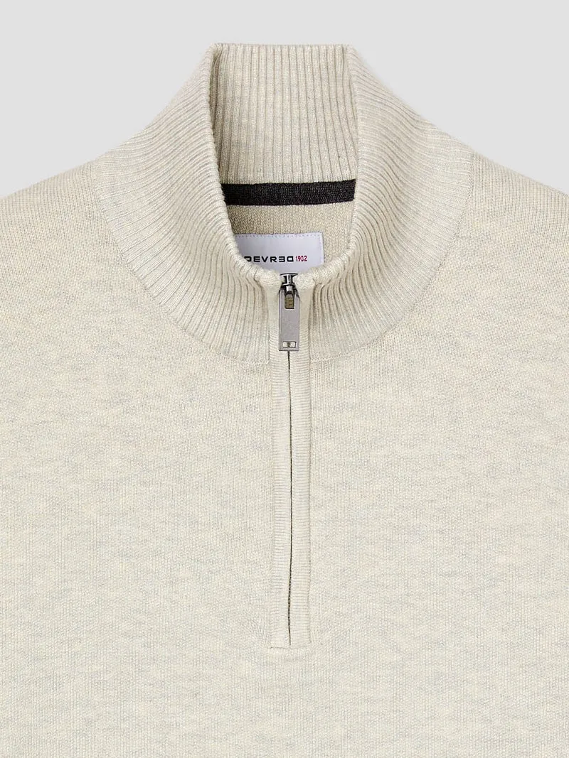 Pull col cheminée zippé