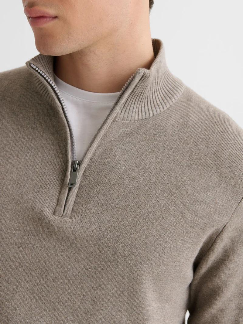 Pull col cheminée zippé