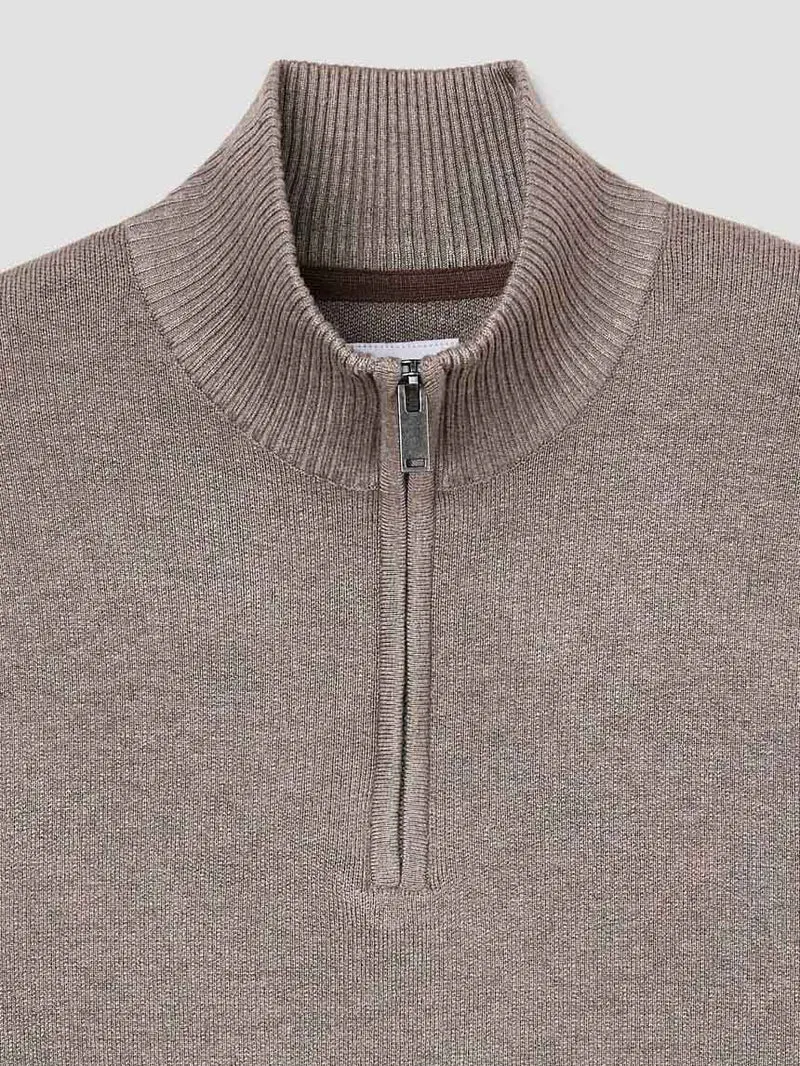 Pull col cheminée zippé