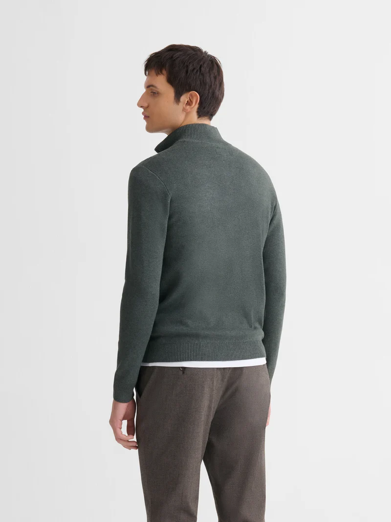Pull col cheminée zippé