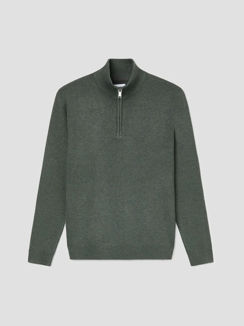 Pull col cheminée zippé