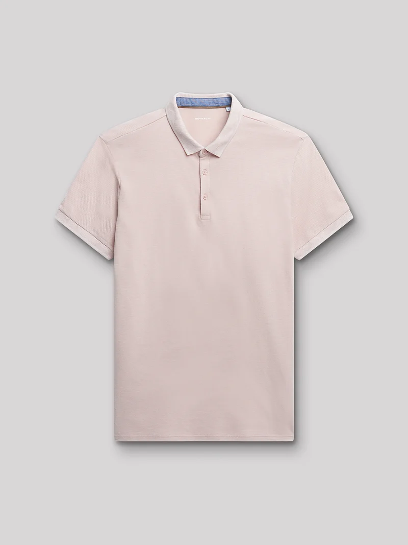 Polo à manches courtes en coton à motif