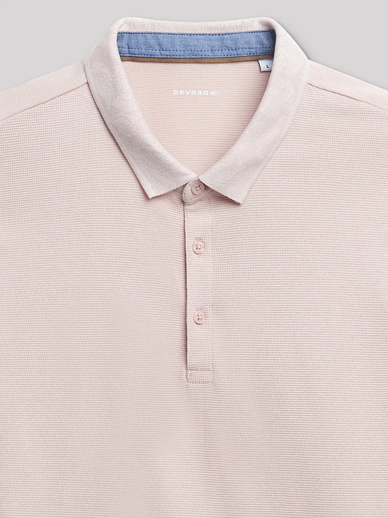 Polo à manches courtes en coton à motif