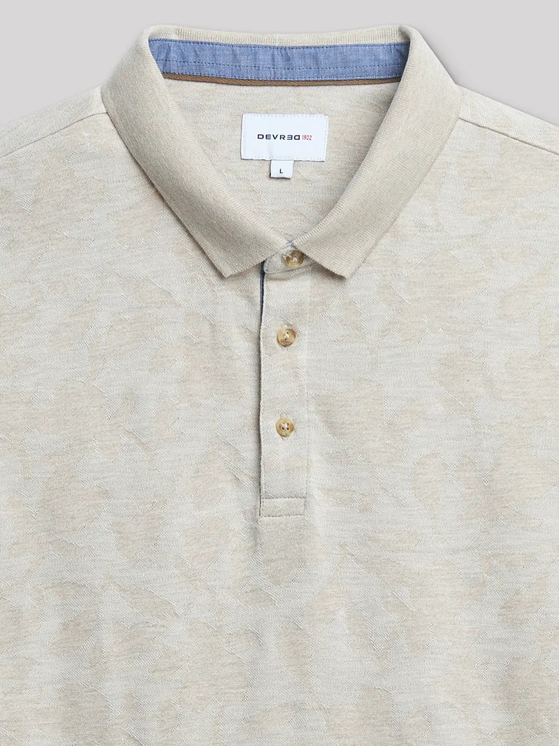 Polo à manches courtes jacquard bicolore