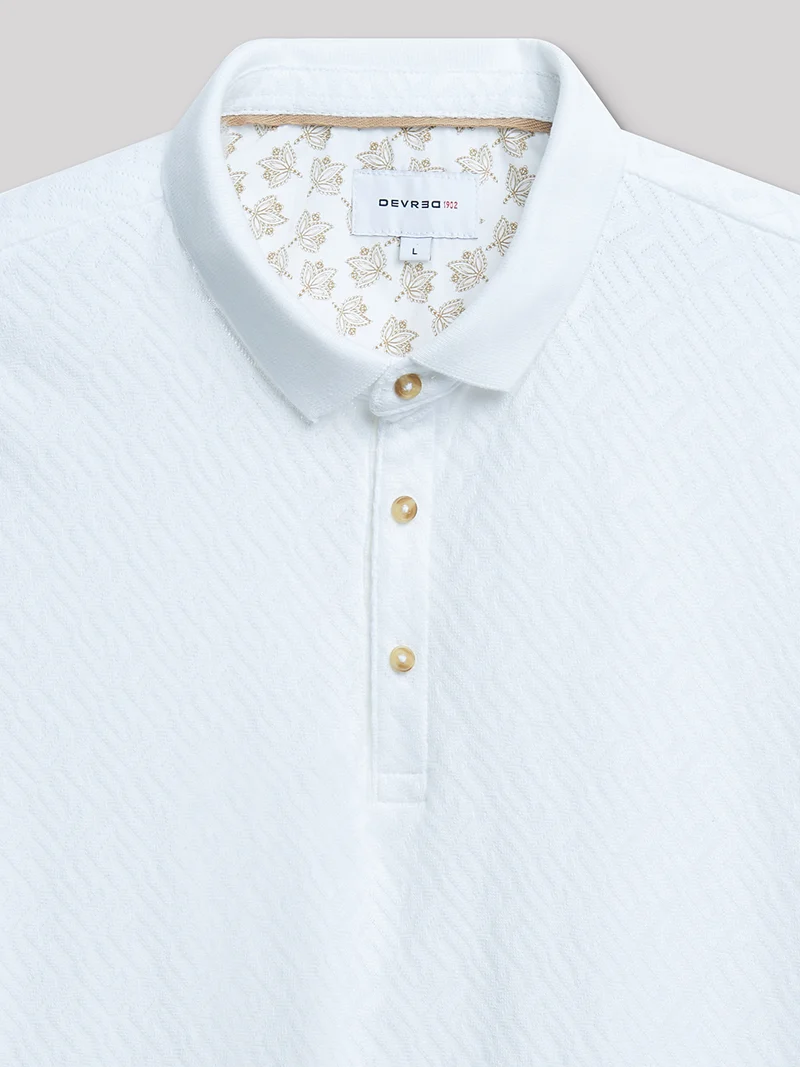 Polo à manches courtes en coton imprimé