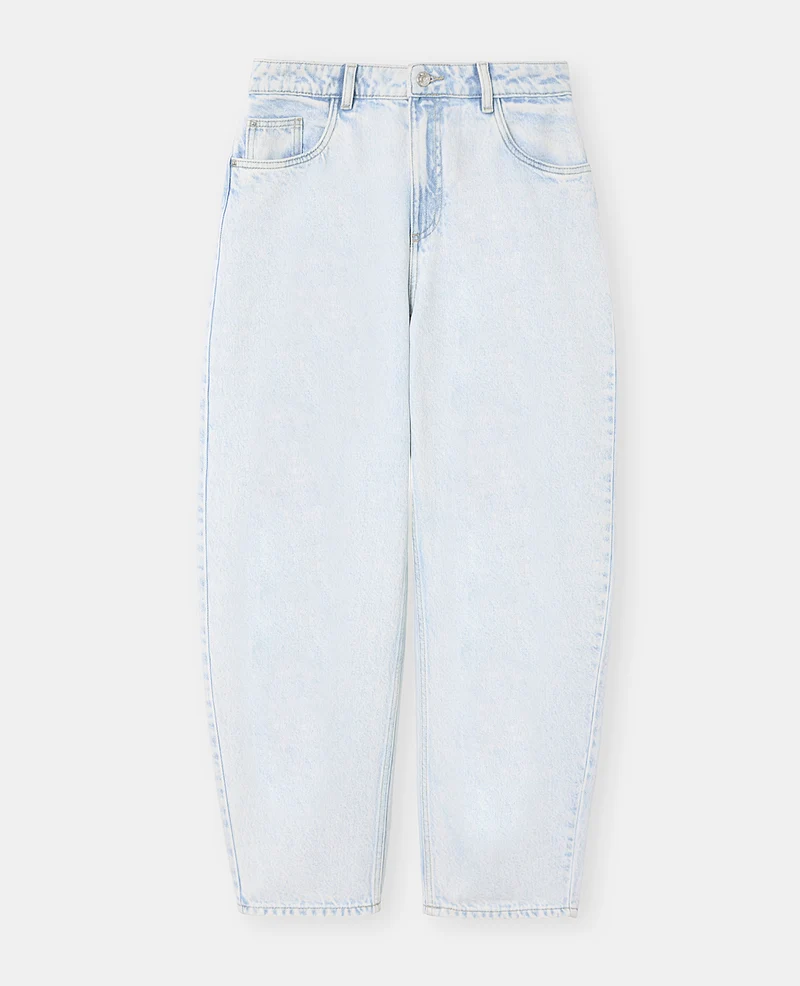 Jean barrel taille haute