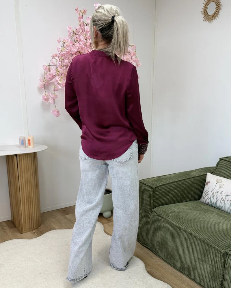 Chemise Gilda bordeaux
