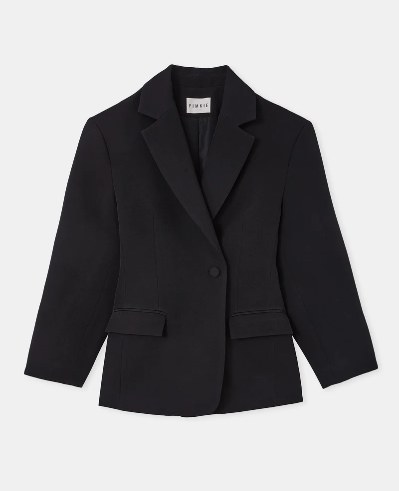 Veste blazer cintrée avec épaulettes