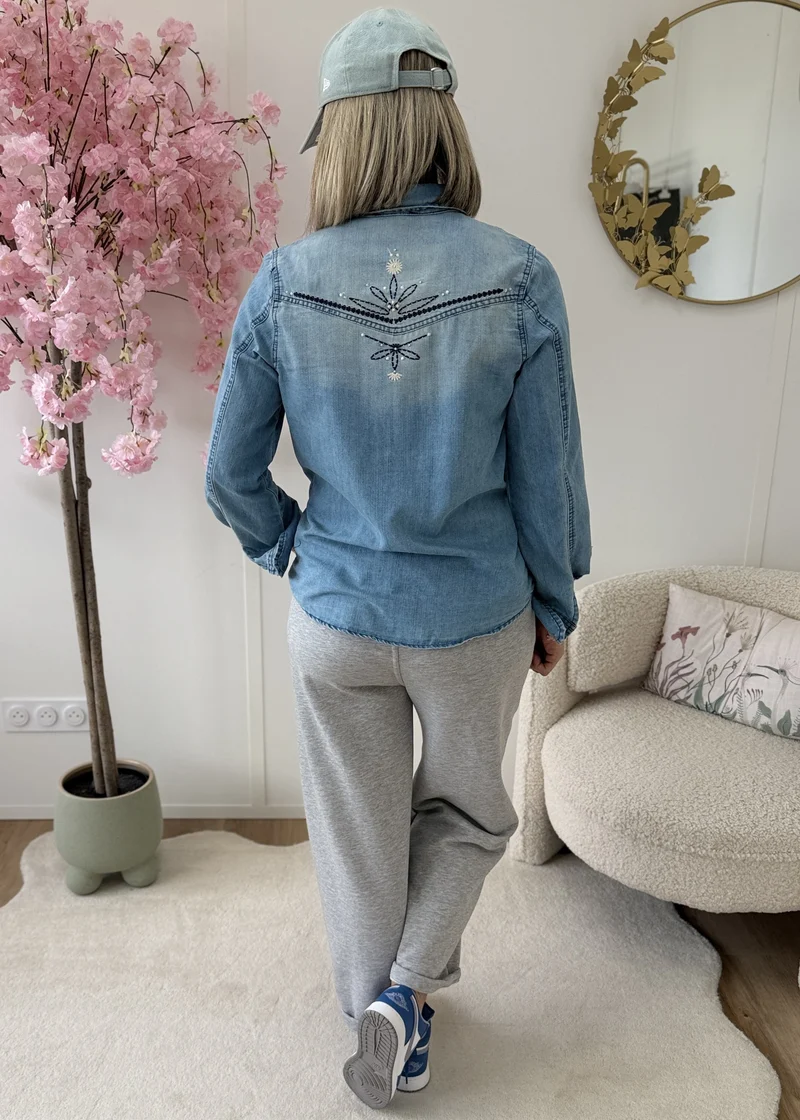 Chemise en Jean Brodée