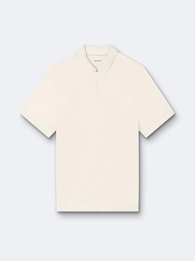 Polo manches courtes en coton à motif