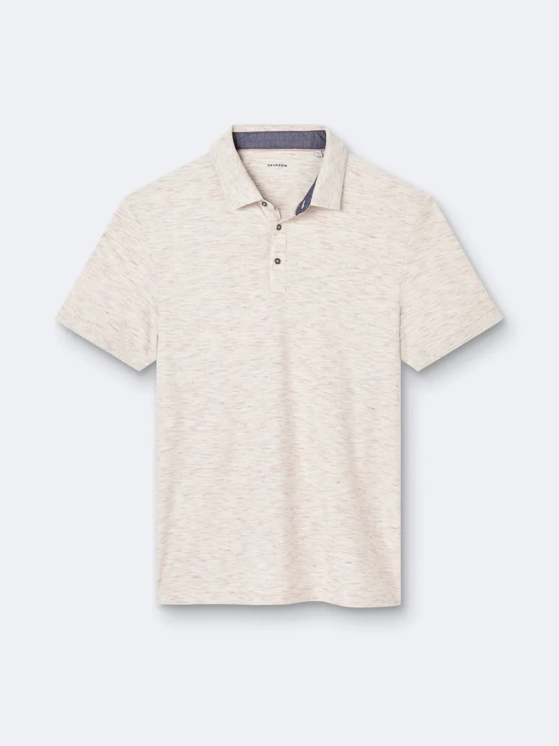 Polo manches courtes en coton jacquard