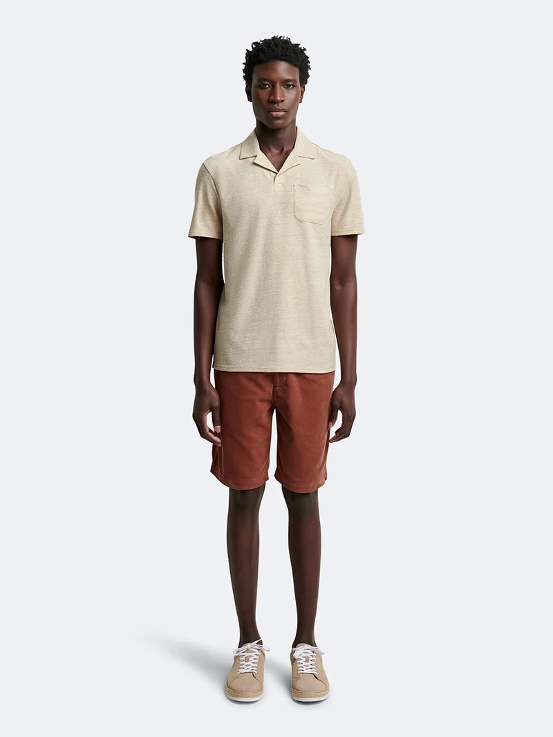 Polo manches courtes col requin