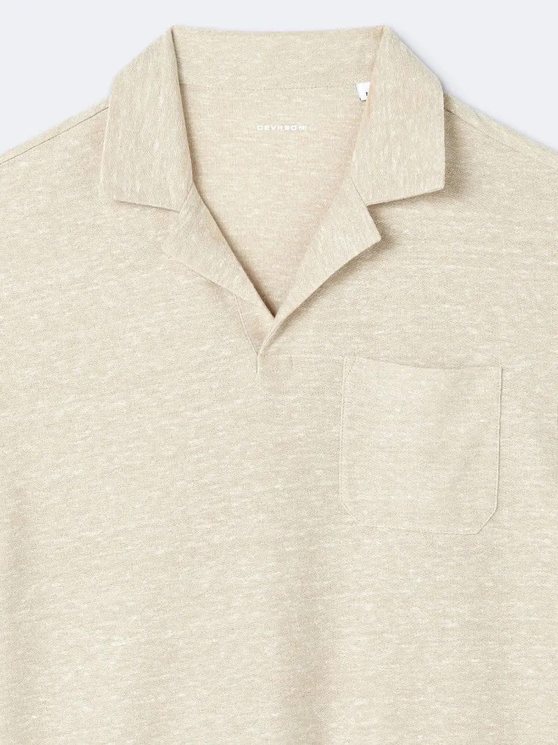 Polo manches courtes col requin