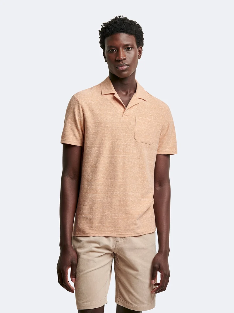 Polo manches courtes col requin