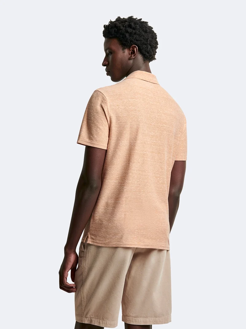Polo manches courtes col requin