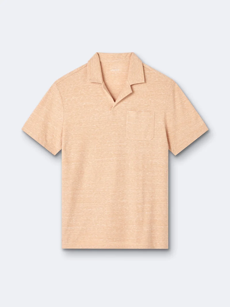 Polo manches courtes col requin