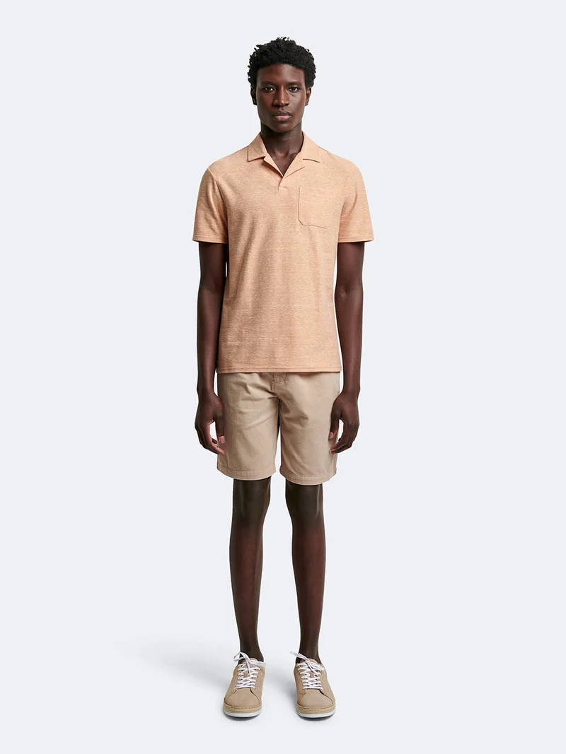 Polo manches courtes col requin