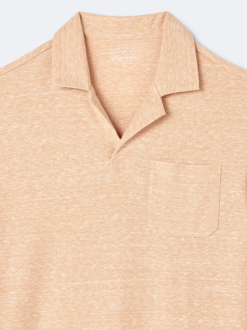 Polo manches courtes col requin