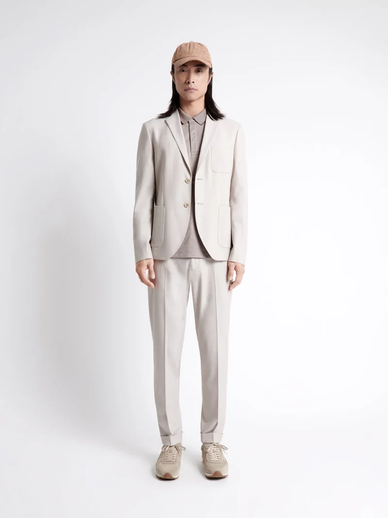 Polo manches courtes faux-uni en coton