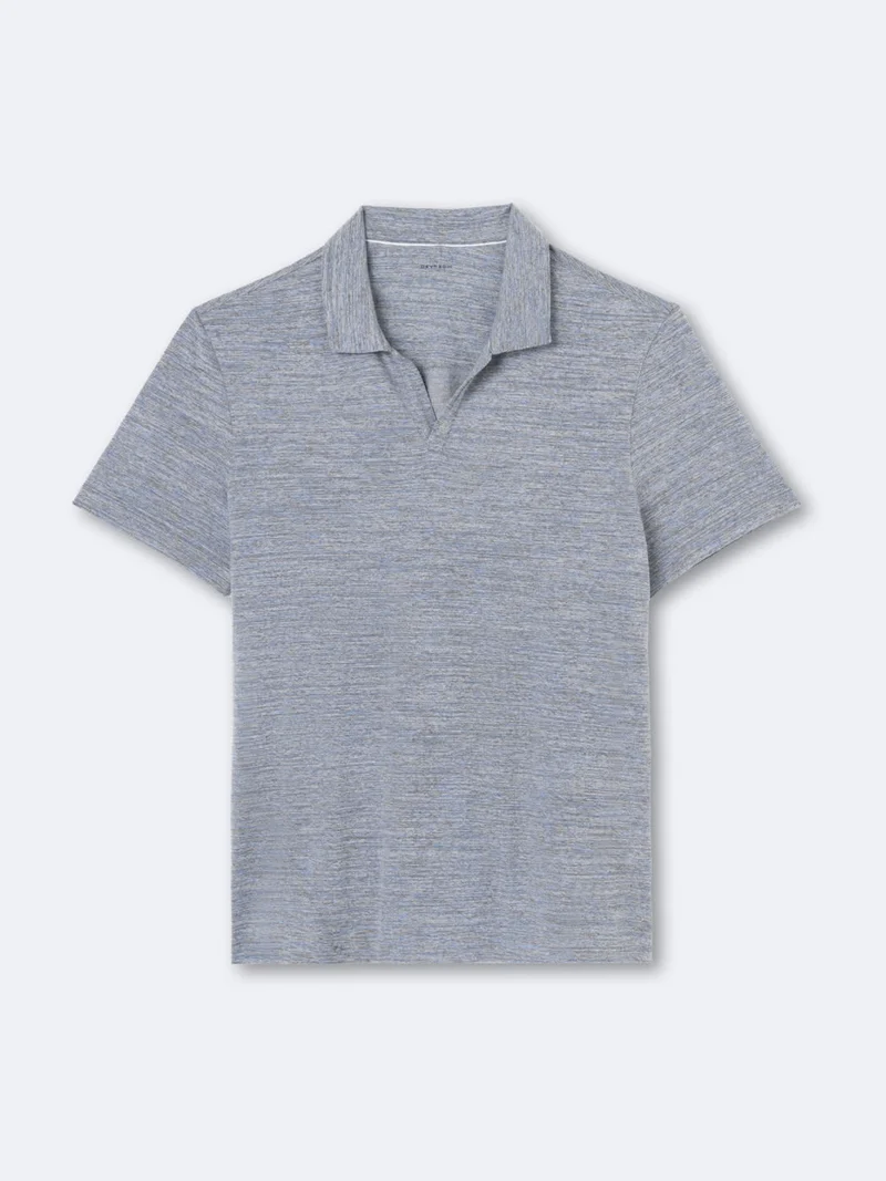 Polo manches courtes faux-uni en coton