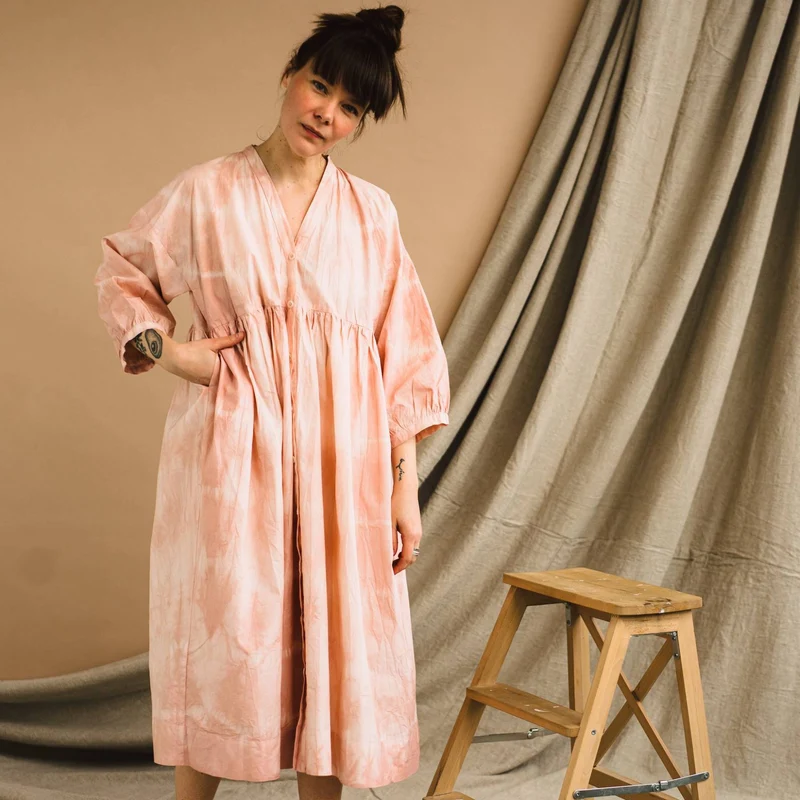 PATRON DE COUTURE PDF | Robe froncée zéro déchet | Birgitta Helmersson | A4 SEULEMENT