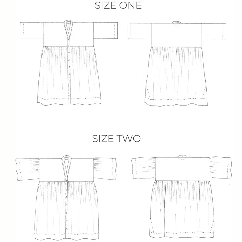 PATRON DE COUTURE PDF | Robe froncée zéro déchet | Birgitta Helmersson | A4 SEULEMENT