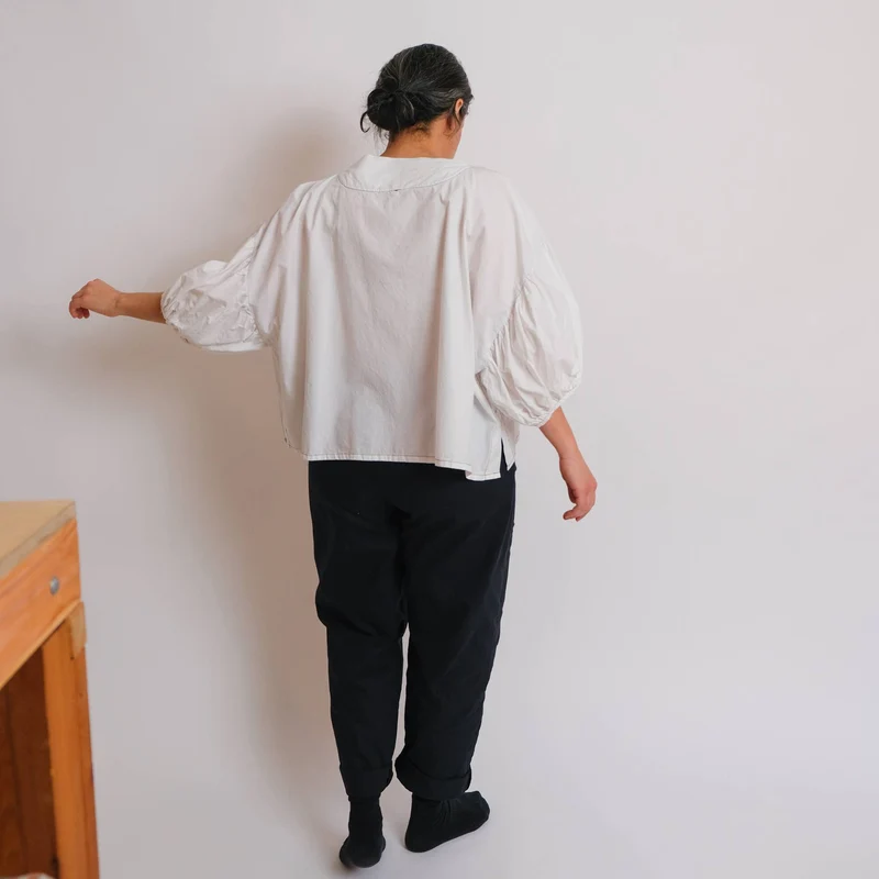 PATRON DE COUTURE PDF | Haut à manches à volants zéro déchet | Birgitta Helmersson | A4 SEULEMENT