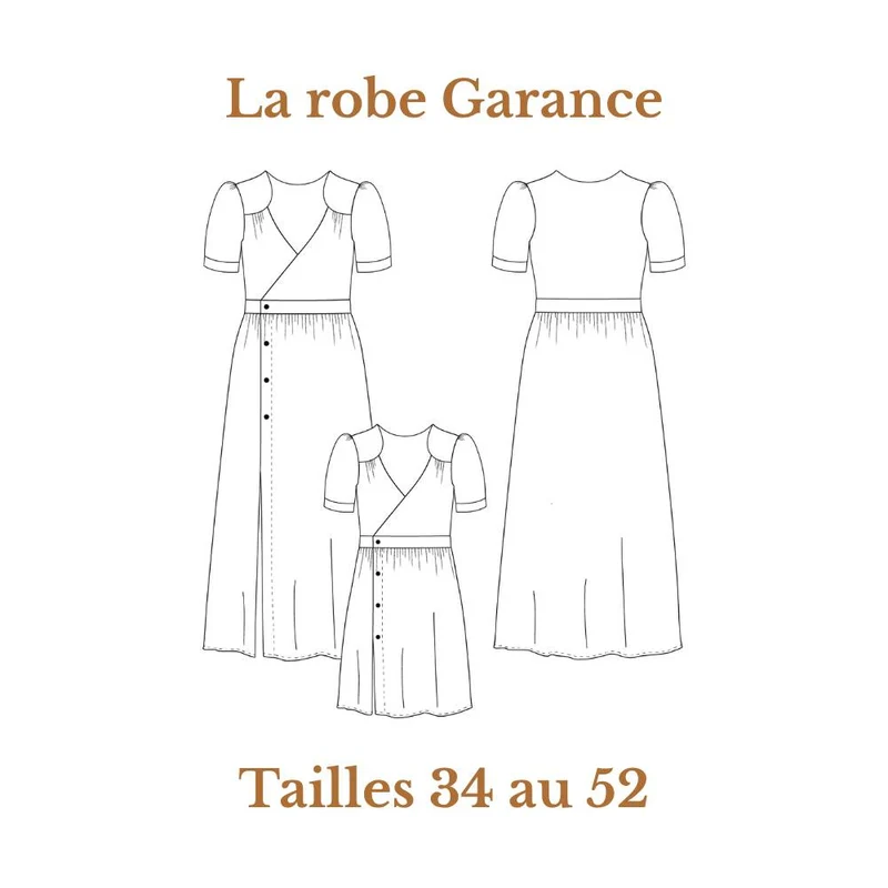 PATRON DE COUTURE PDF | Robe Garance | Cha’Coud | BILINGUE (FR/EN)