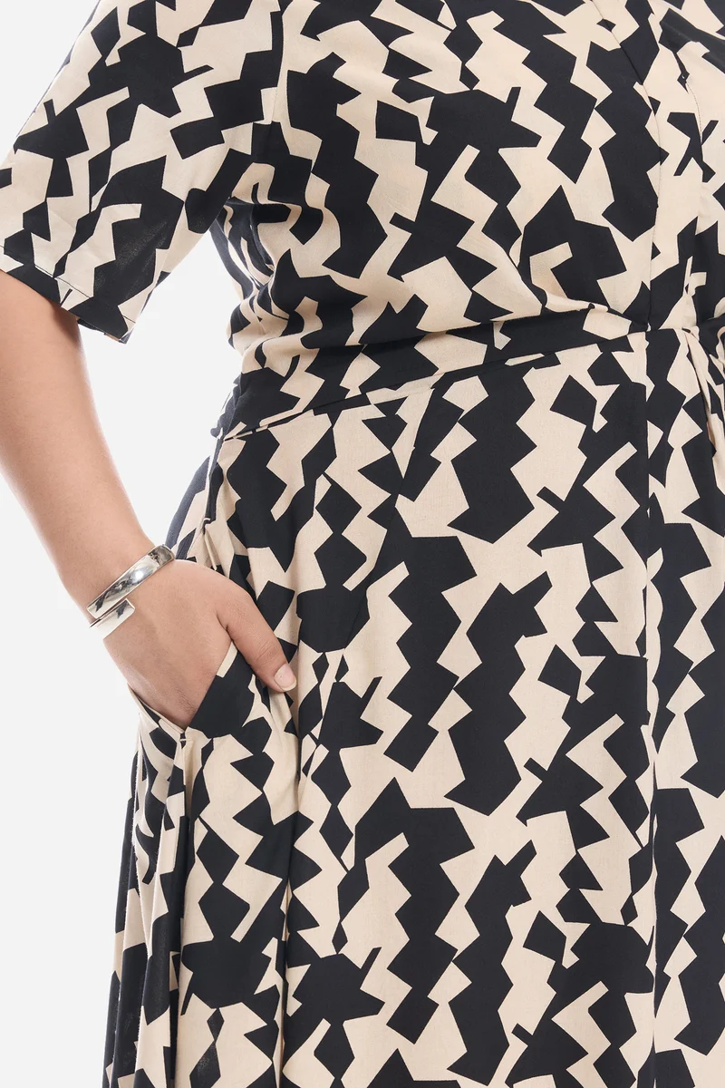 Vieah|Viscose Printed Shirt Dress