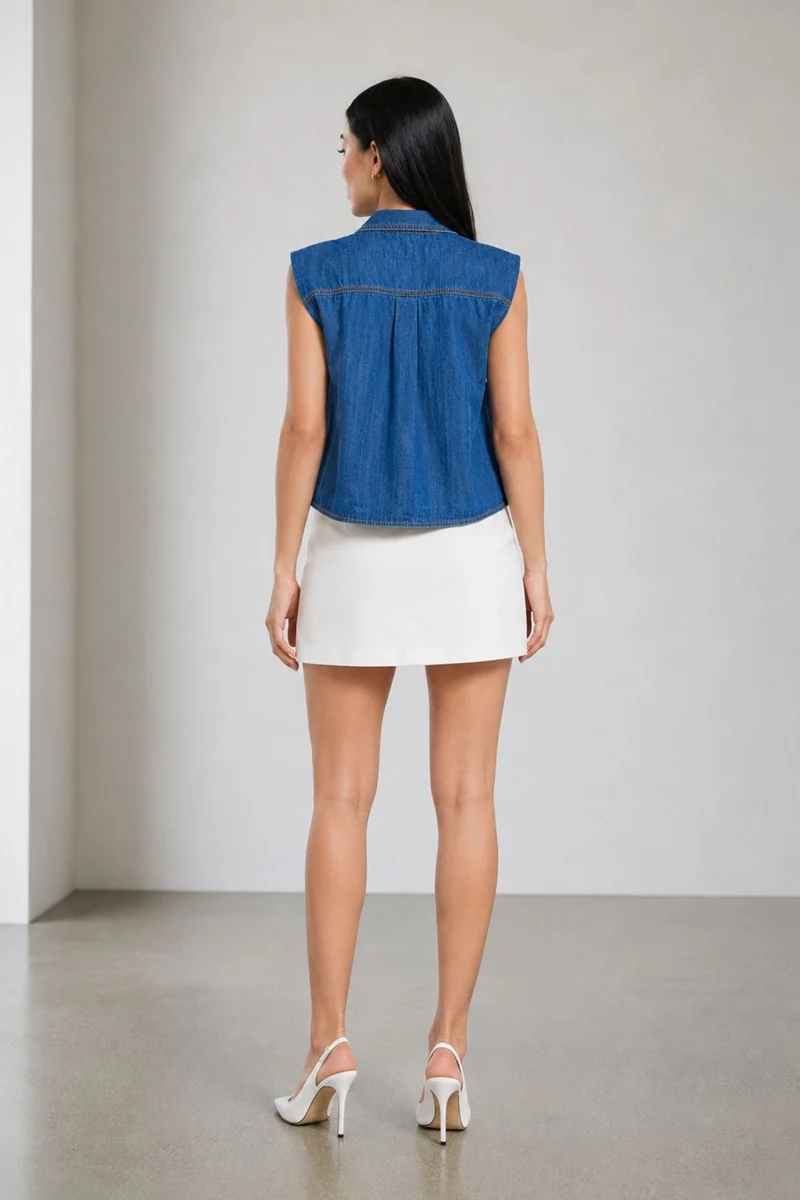 Kanui|100% Cotton Padded Denim Shirt
