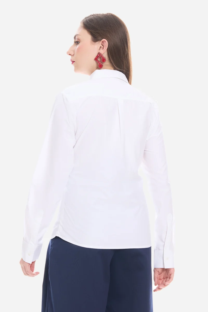 Zyara|100% Cotton Shirt With Placement Embroidery