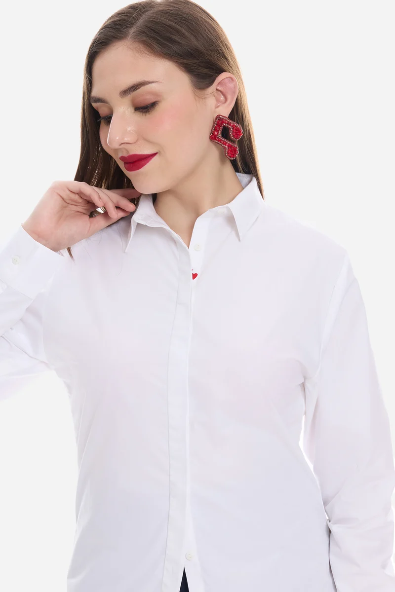 Zyara|100% Cotton Shirt With Placement Embroidery