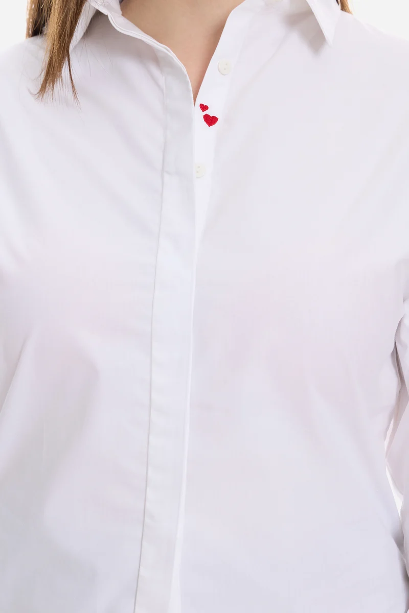 Zyara|100% Cotton Shirt With Placement Embroidery