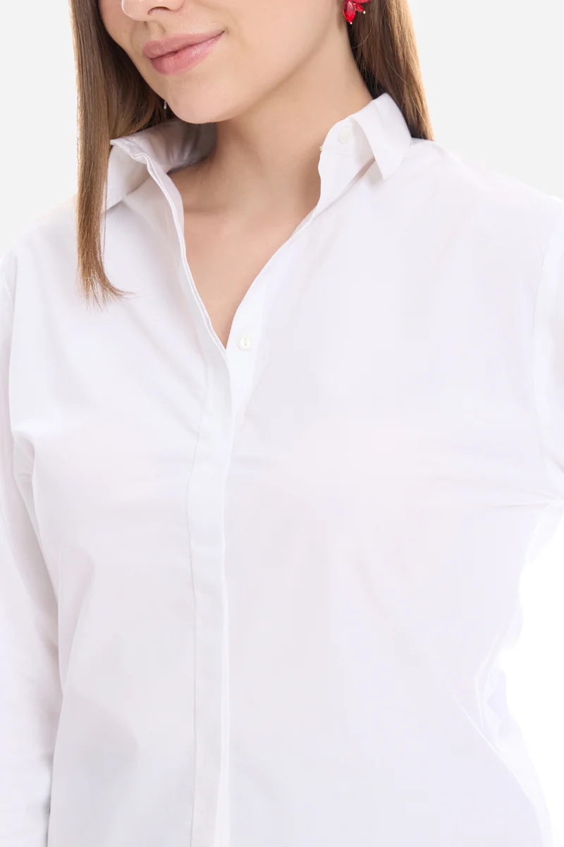 Zylen|100% Cotton Shirt With Placement Embroidery