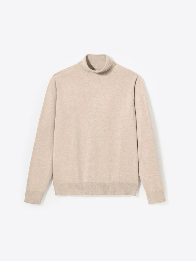 Pull à col roulé en viscose certifiée