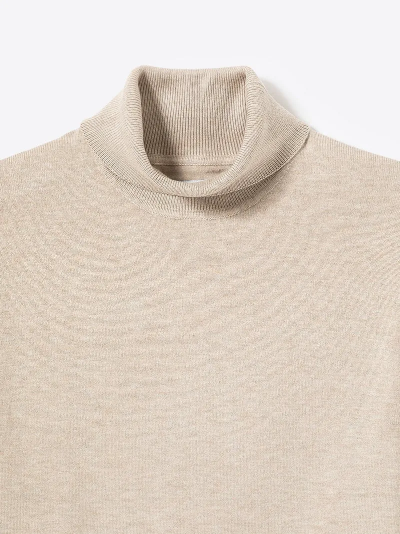 Pull à col roulé en viscose certifiée